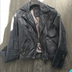 Blue Leather Jacket
